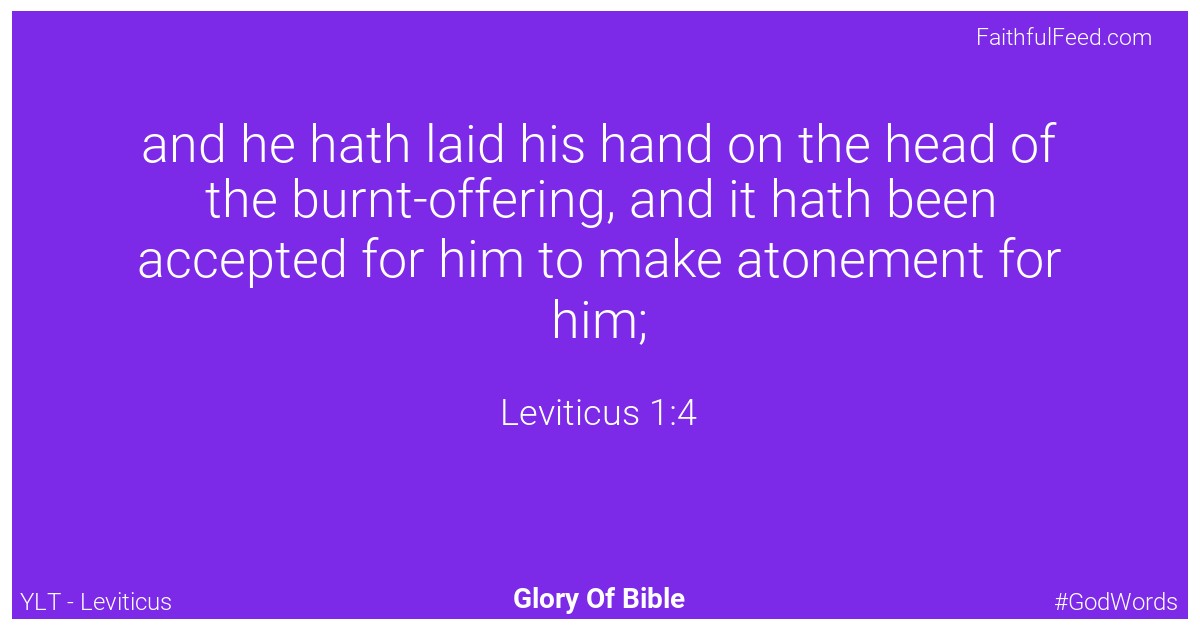 Leviticus 1:4 - Ylt