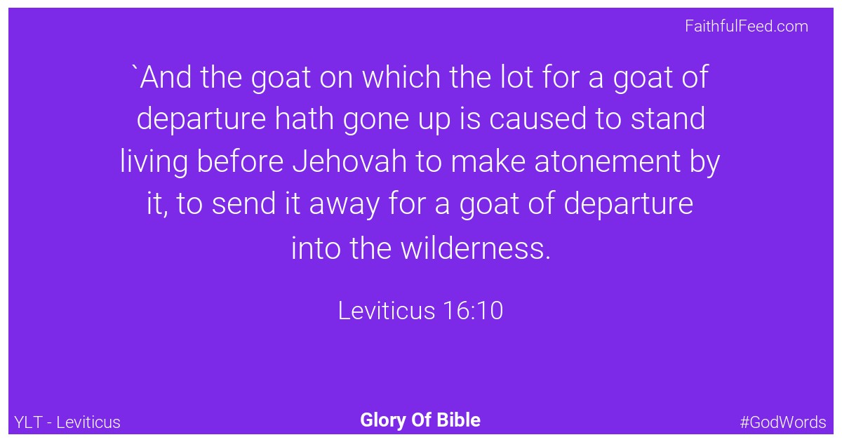 Leviticus 16:10 - Ylt