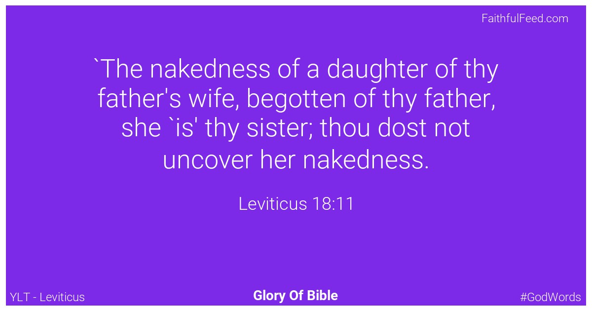 Leviticus 18:11 - Ylt