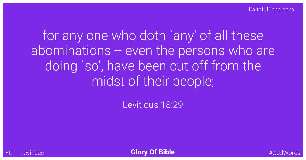 Leviticus 18:29 - Ylt