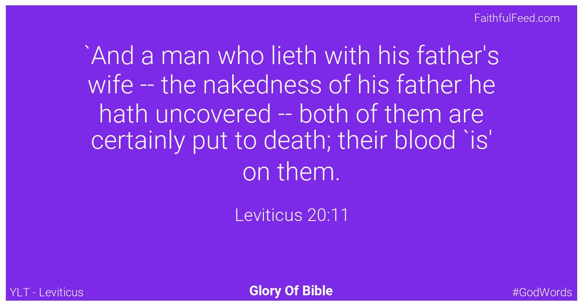 Leviticus 20:11 - Ylt