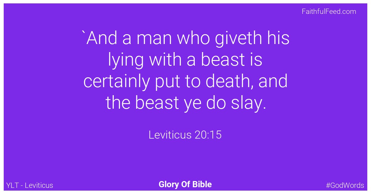 Leviticus 20:15 - Ylt