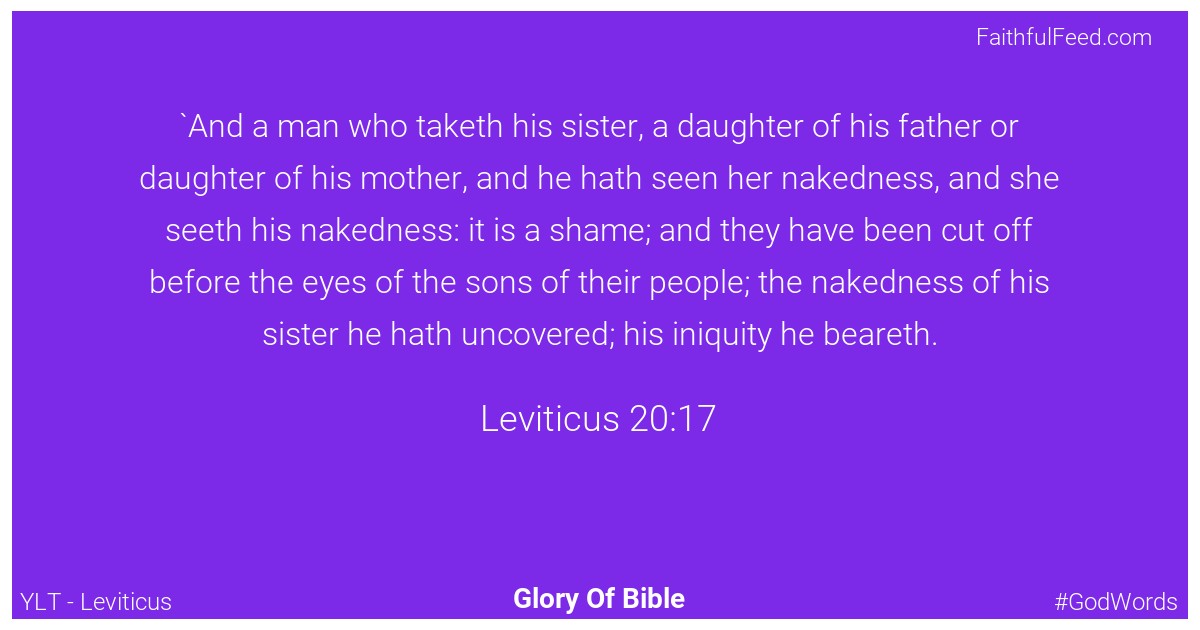 Leviticus 20:17 - Ylt