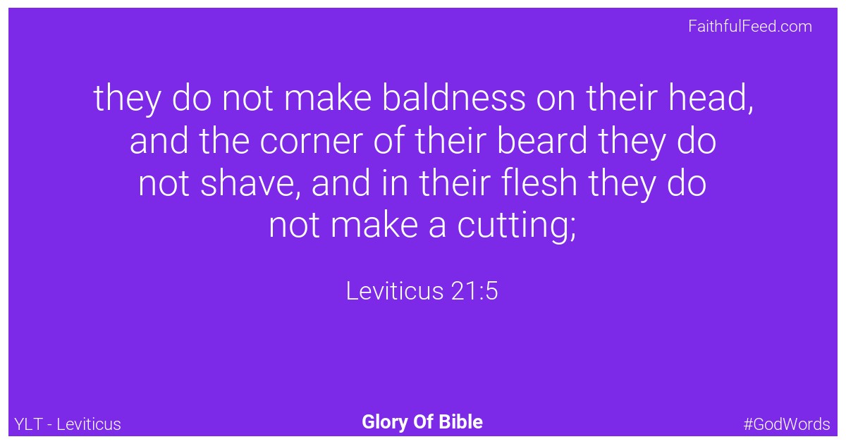 Leviticus 21:5 - Ylt