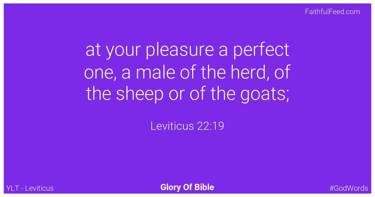 Leviticus 22:19 - Ylt