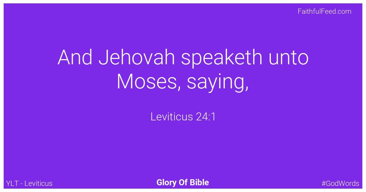 Leviticus 24:1 - Ylt