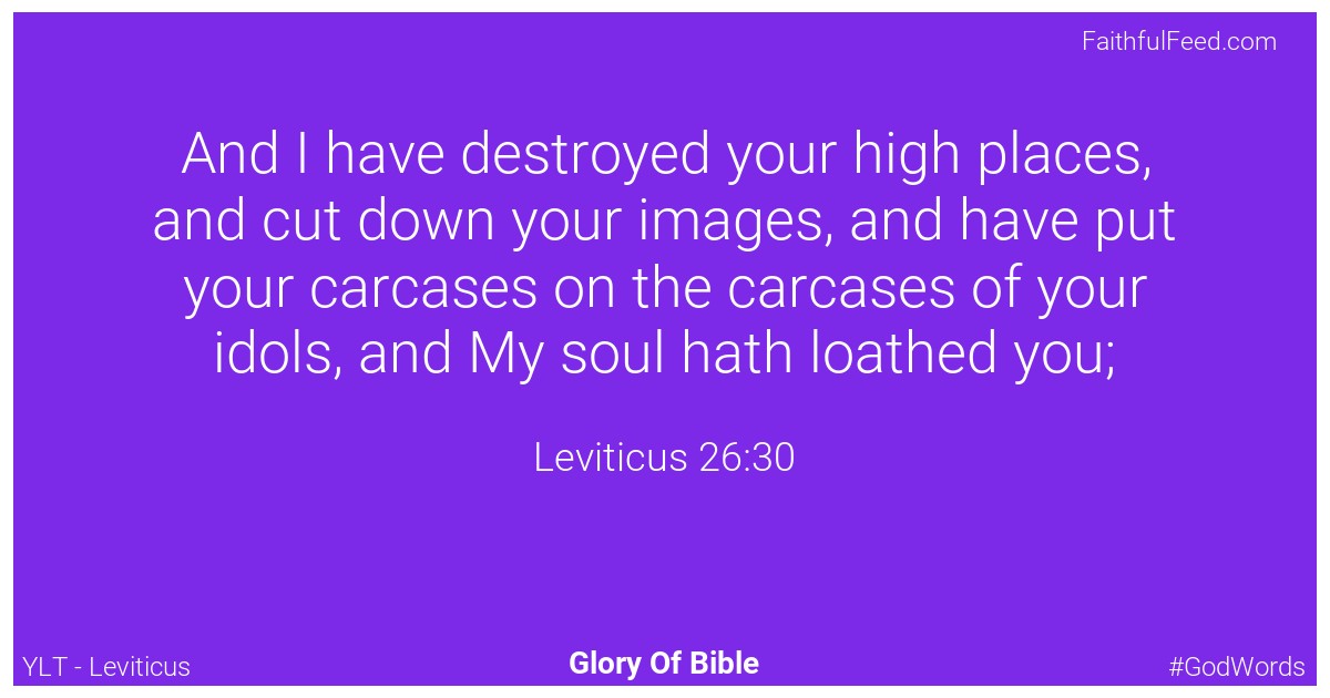 Leviticus 26:30 - Ylt