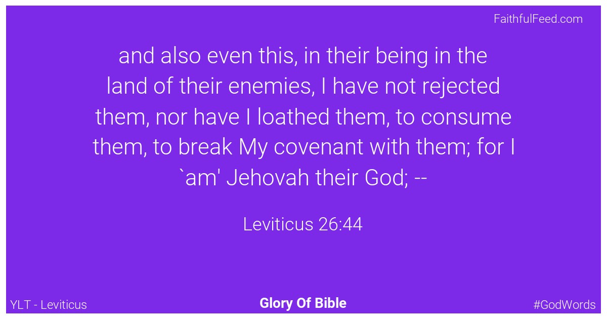 Leviticus 26:44 - Ylt
