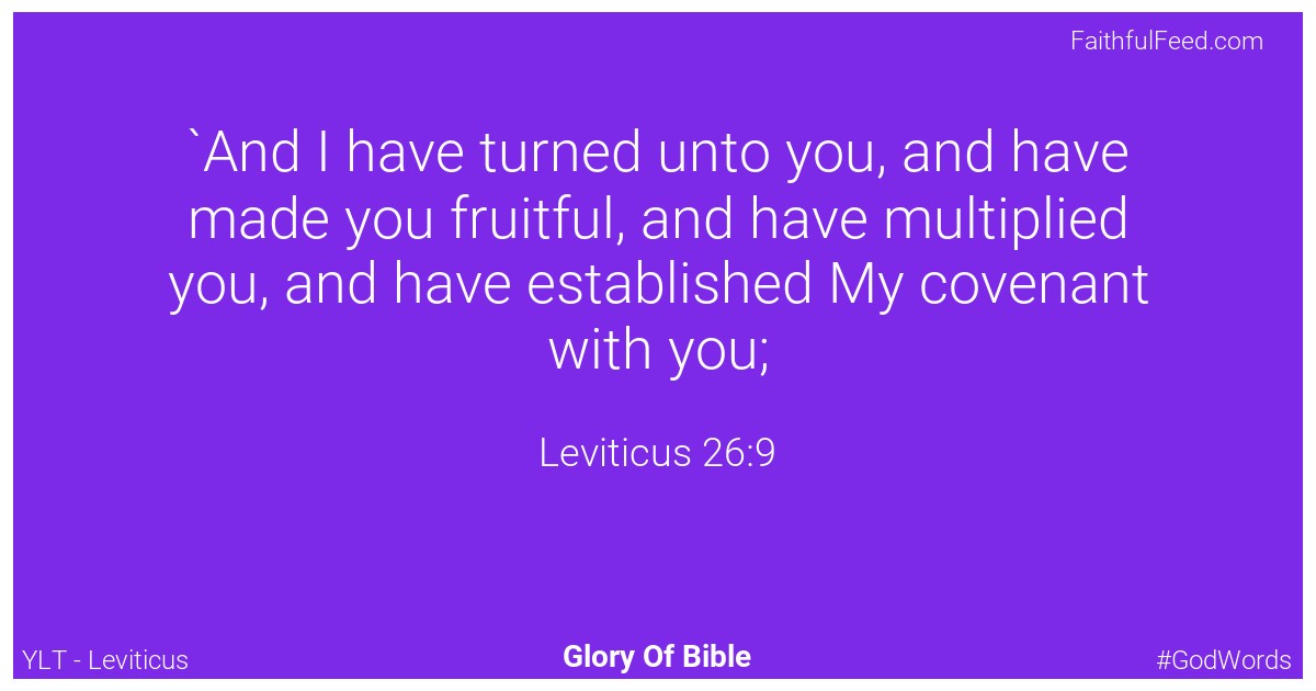 Leviticus 26:9 - Ylt