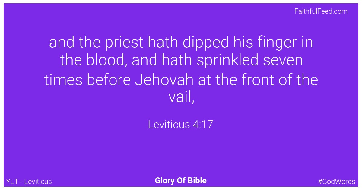 Leviticus 4:17 - Ylt