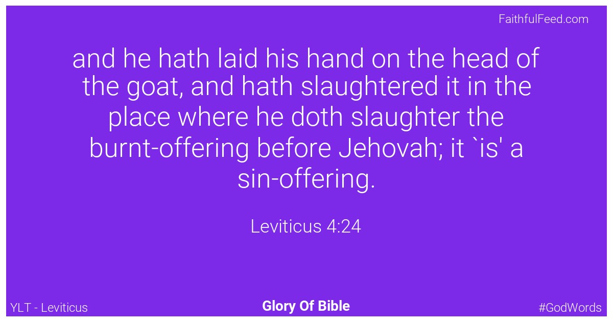 Leviticus 4:24 - Ylt