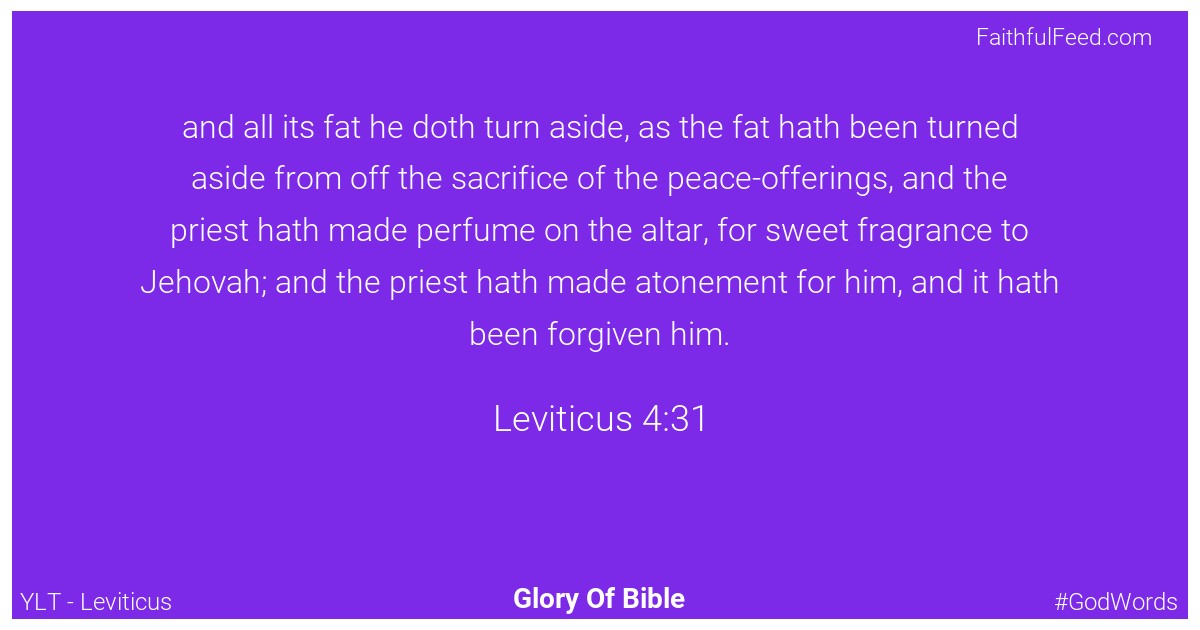 Leviticus 4:31 - Ylt