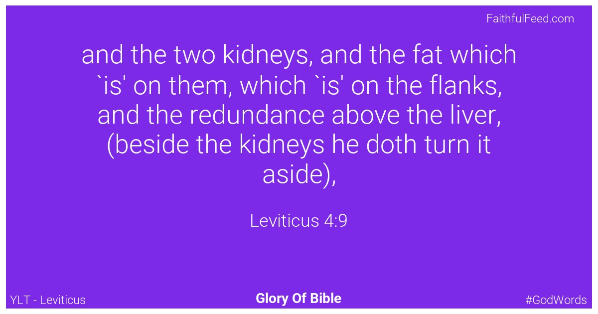 Leviticus 4:9 - Ylt