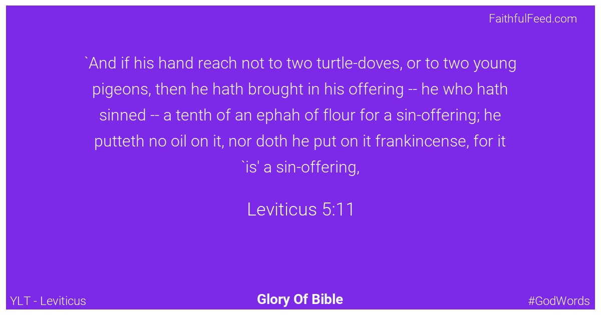 Leviticus 5:11 - Ylt