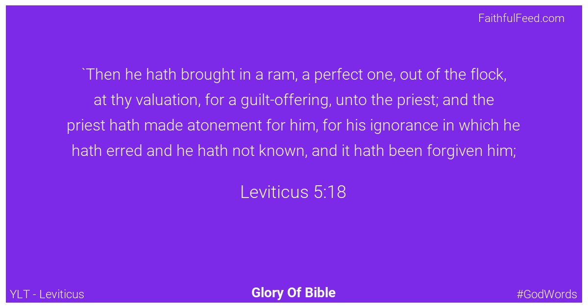 Leviticus 5:18 - Ylt