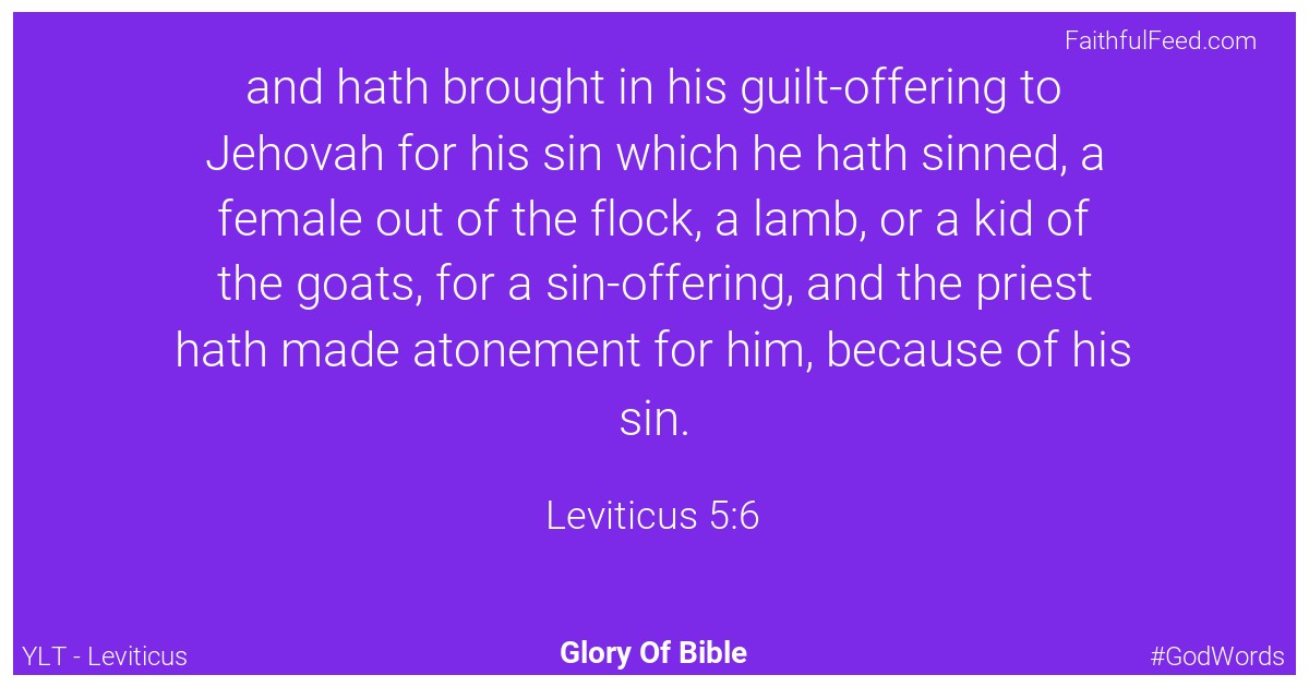 Leviticus 5:6 - Ylt