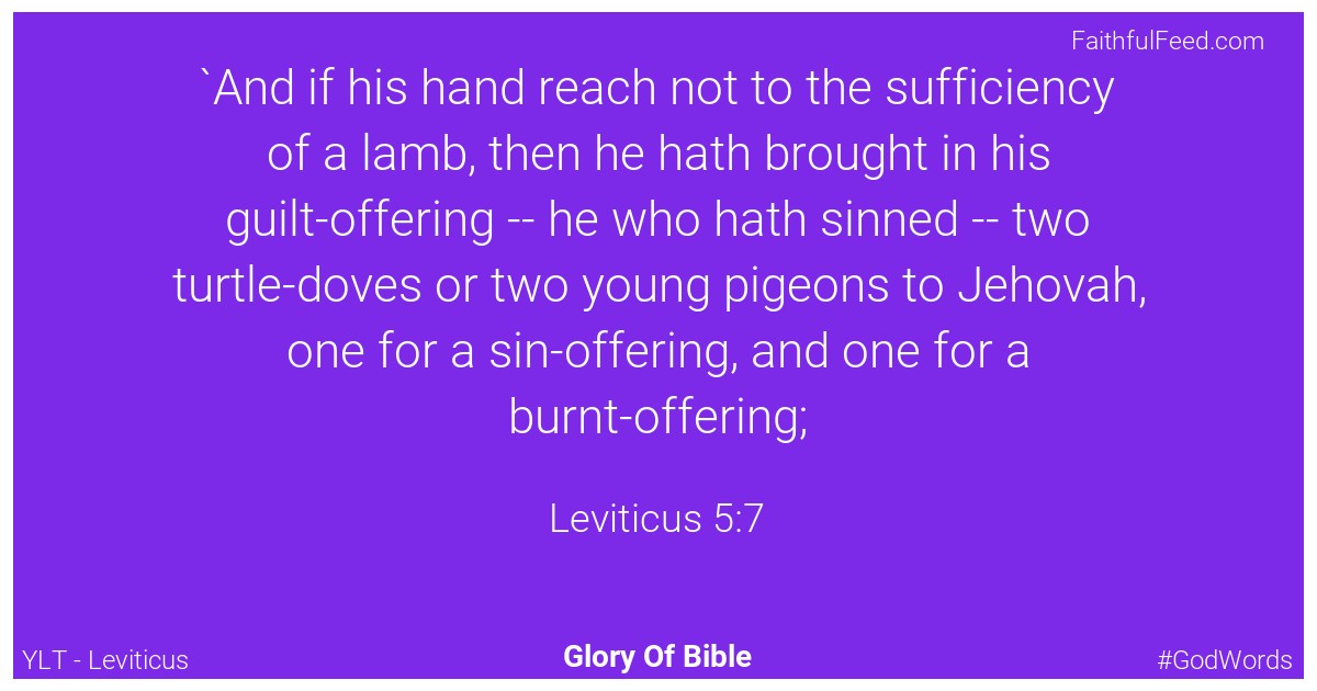 Leviticus 5:7 - Ylt