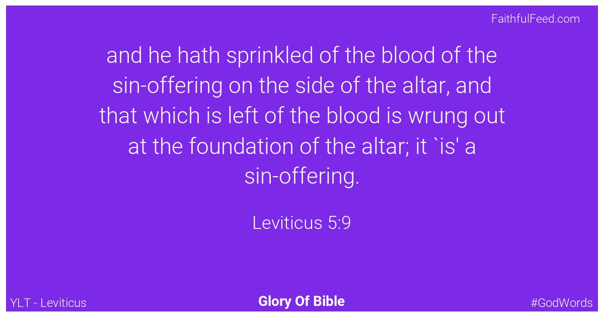 Leviticus 5:9 - Ylt