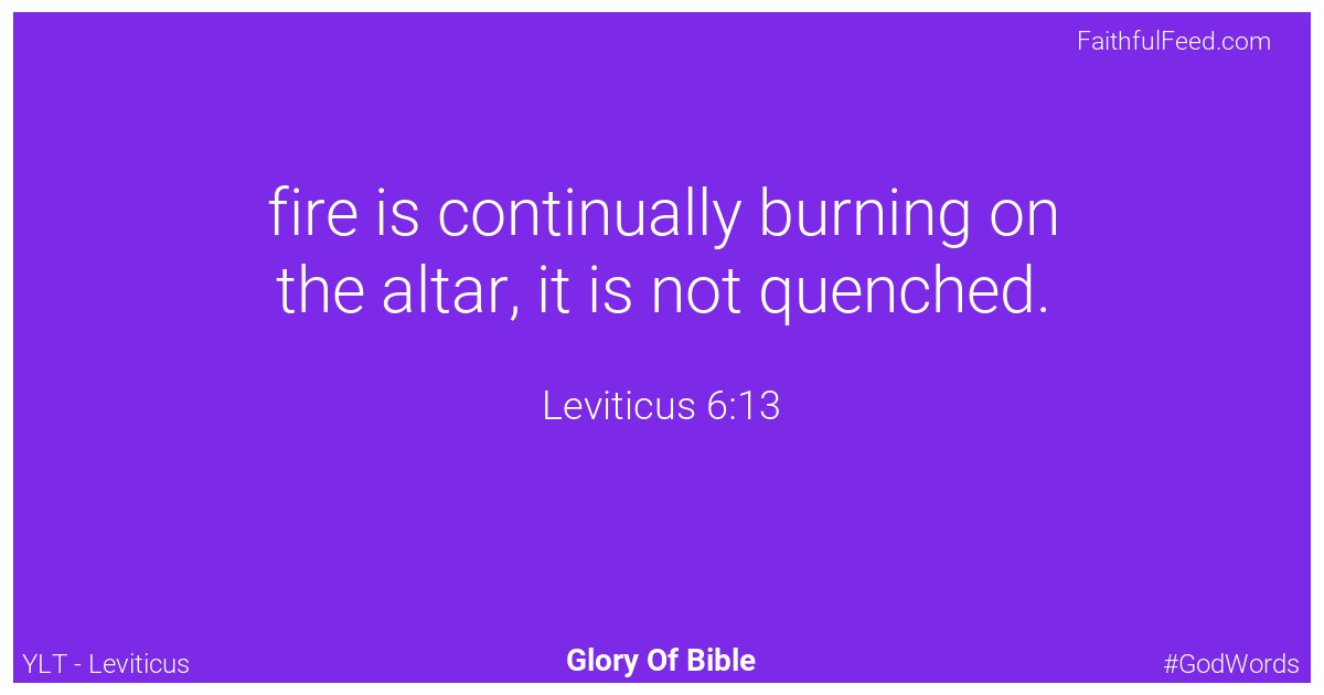 Leviticus 6:13 - Ylt