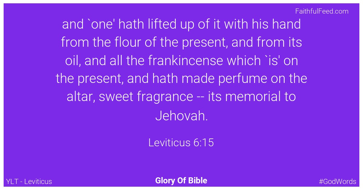 Leviticus 6:15 - Ylt