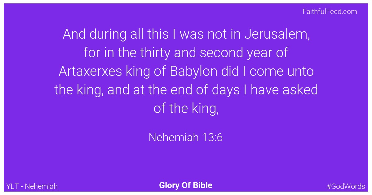 Nehemiah 13:6 - Ylt