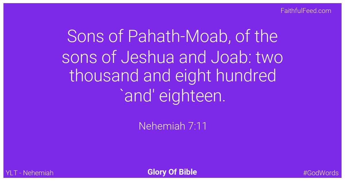 Nehemiah 7:11 - Ylt