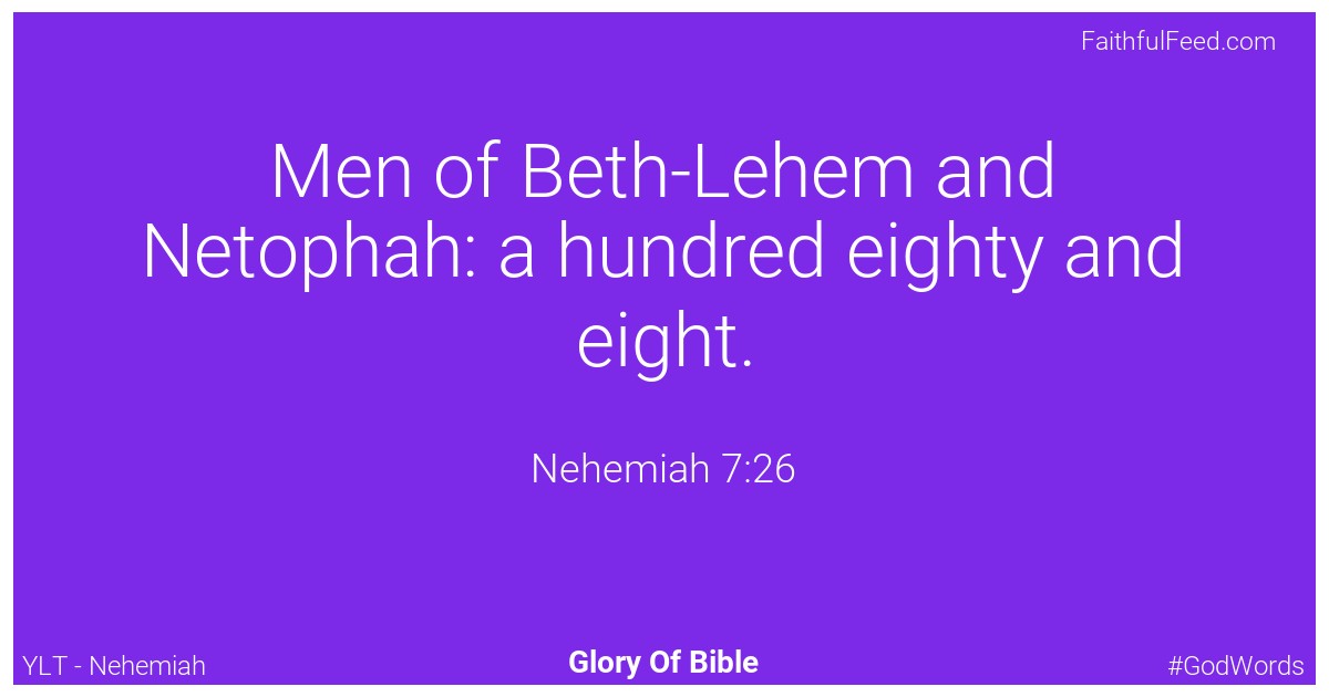 Nehemiah 7:26 - Ylt