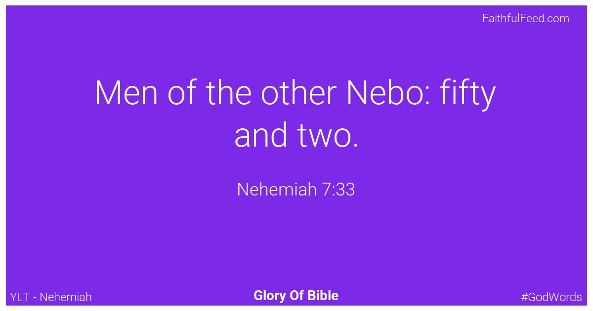 Nehemiah 7:33 - Ylt