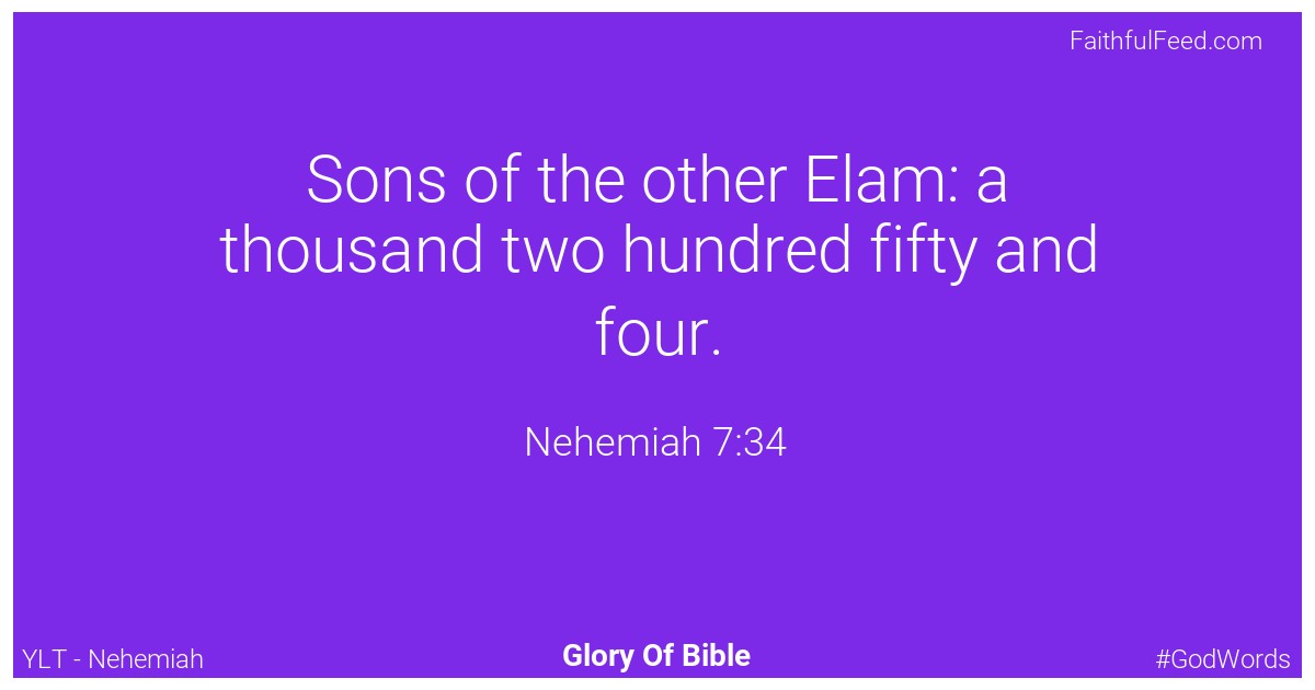 Nehemiah 7:34 - Ylt