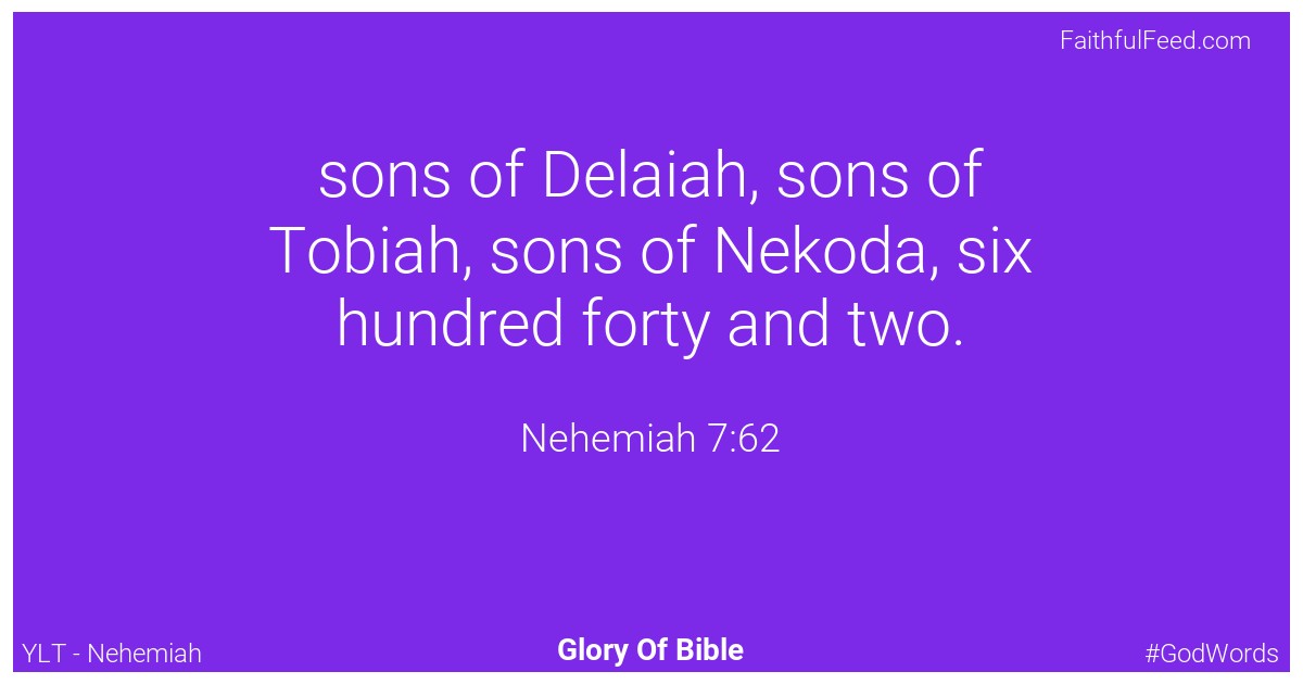 Nehemiah 7:62 - Ylt