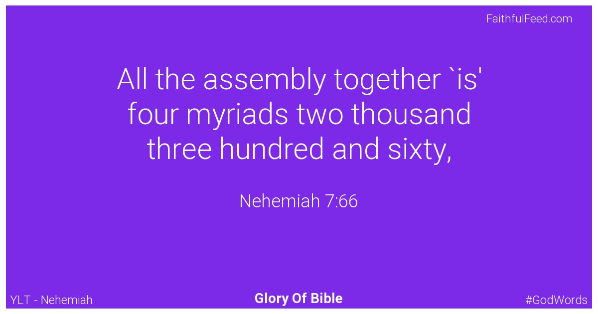 Nehemiah 7:66 - Ylt