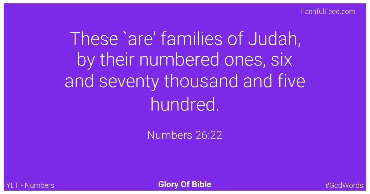 Numbers 26:22 - Ylt