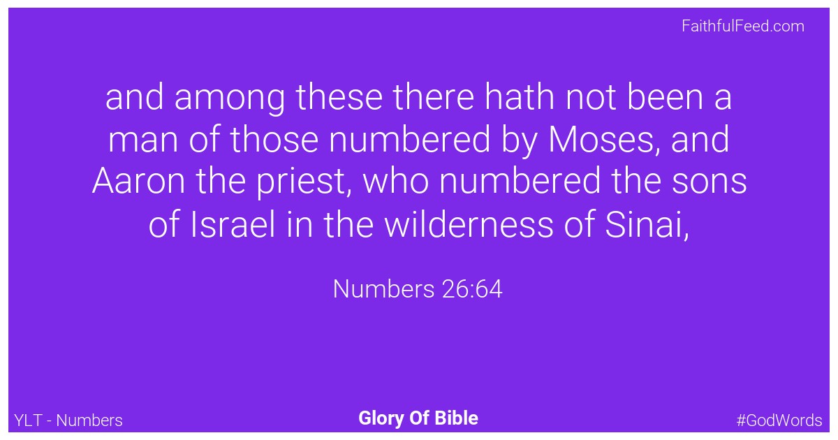 Numbers 26:64 - Ylt