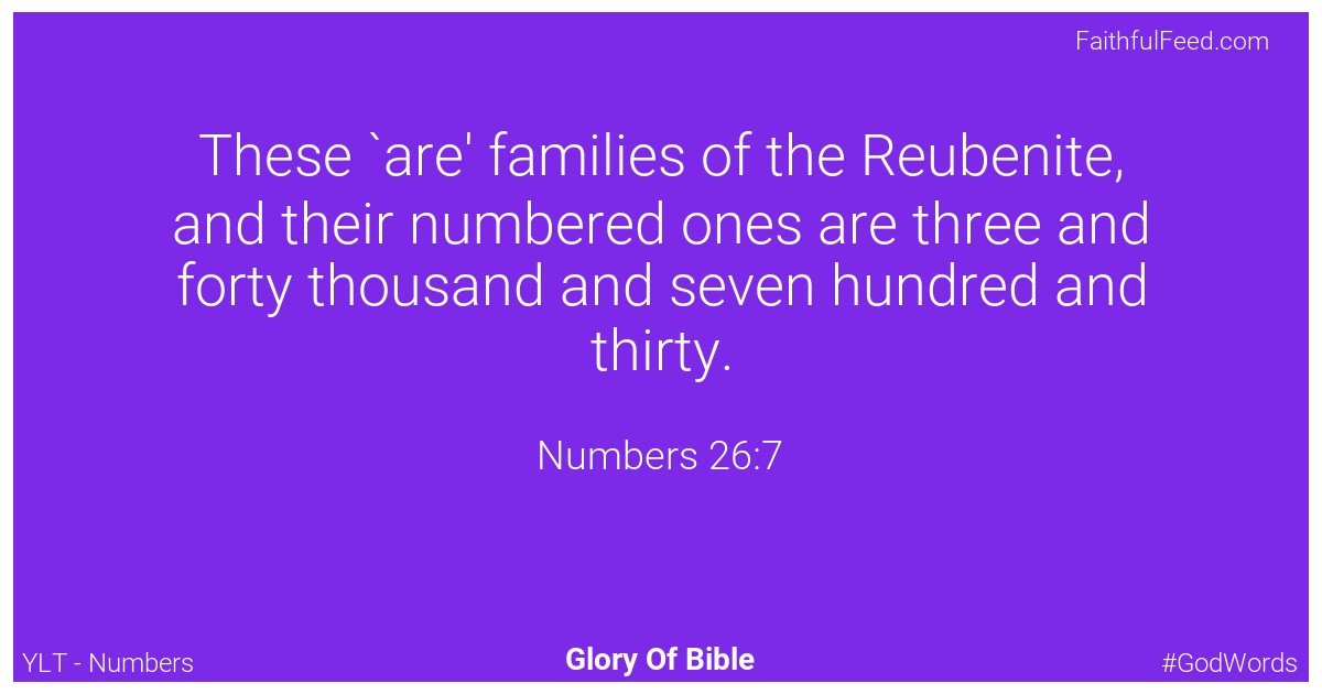 Numbers 26:7 - Ylt