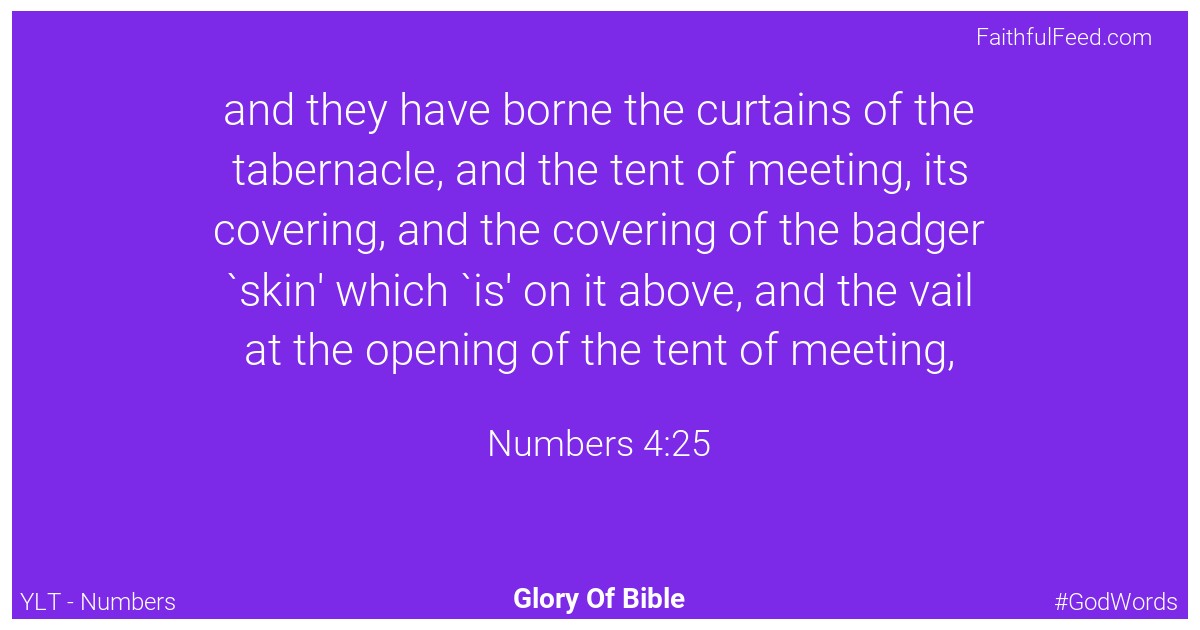 Numbers 4:25 - Ylt