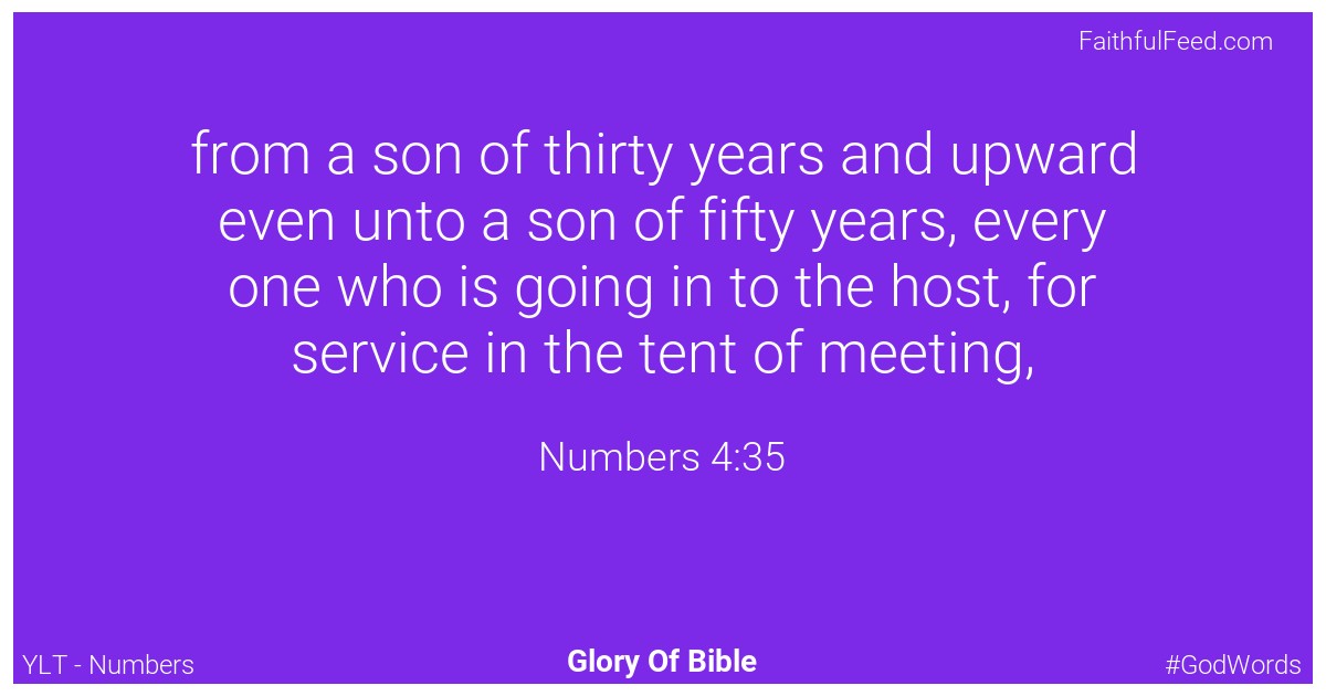 Numbers 4:35 - Ylt