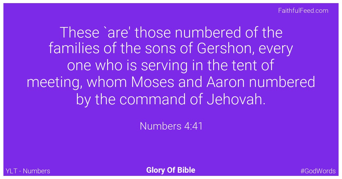 Numbers 4:41 - Ylt