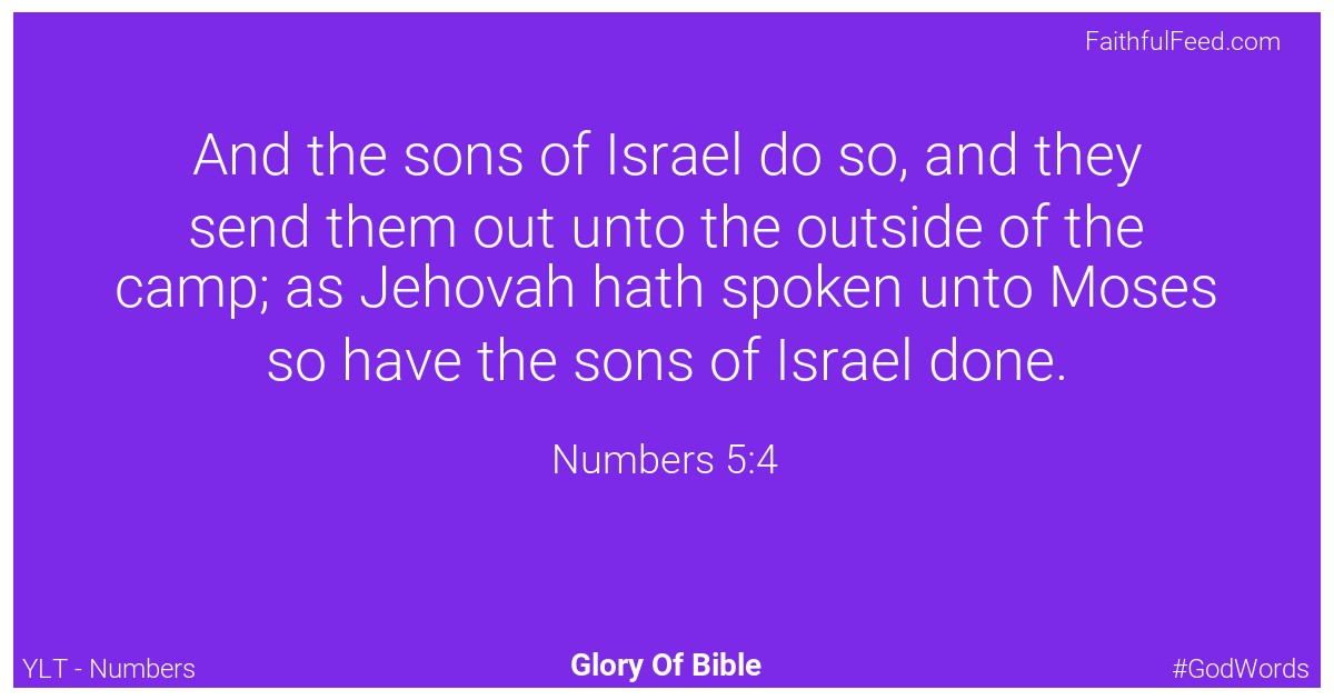 Numbers 5:4 - Ylt