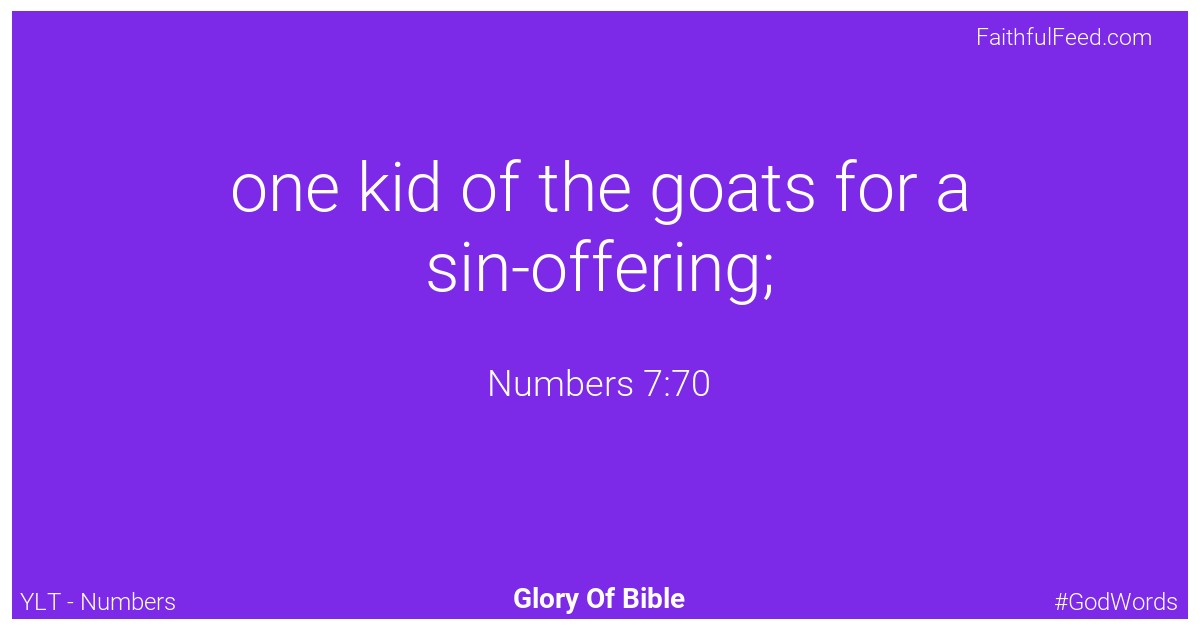 Numbers 7:70 - Ylt