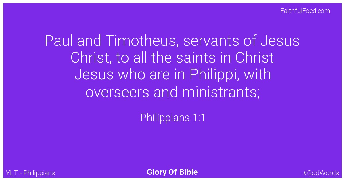 The Bible Verses from Philippians Chapter 1 - Ylt