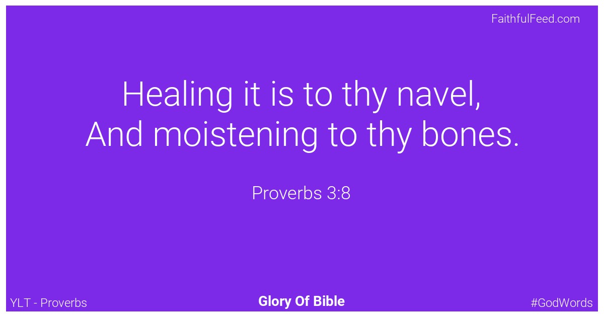 Proverbs 3:8 - Ylt