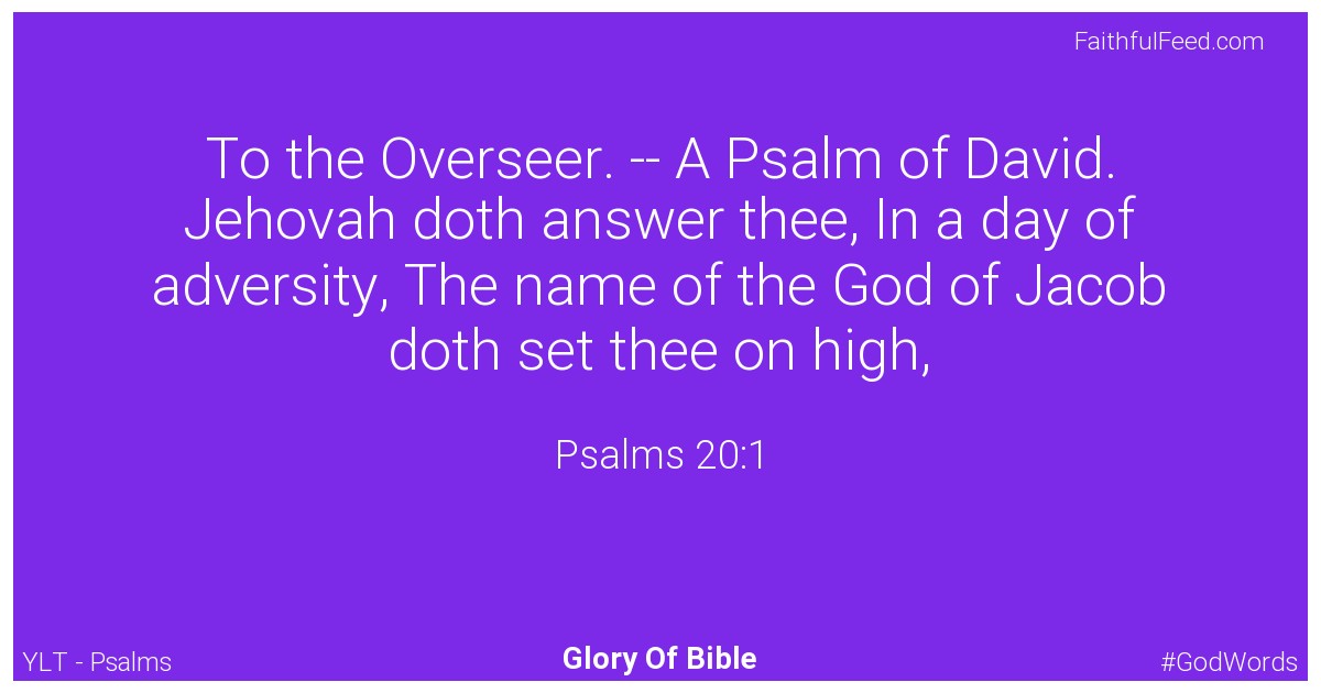 Psalms 20:1 - Ylt