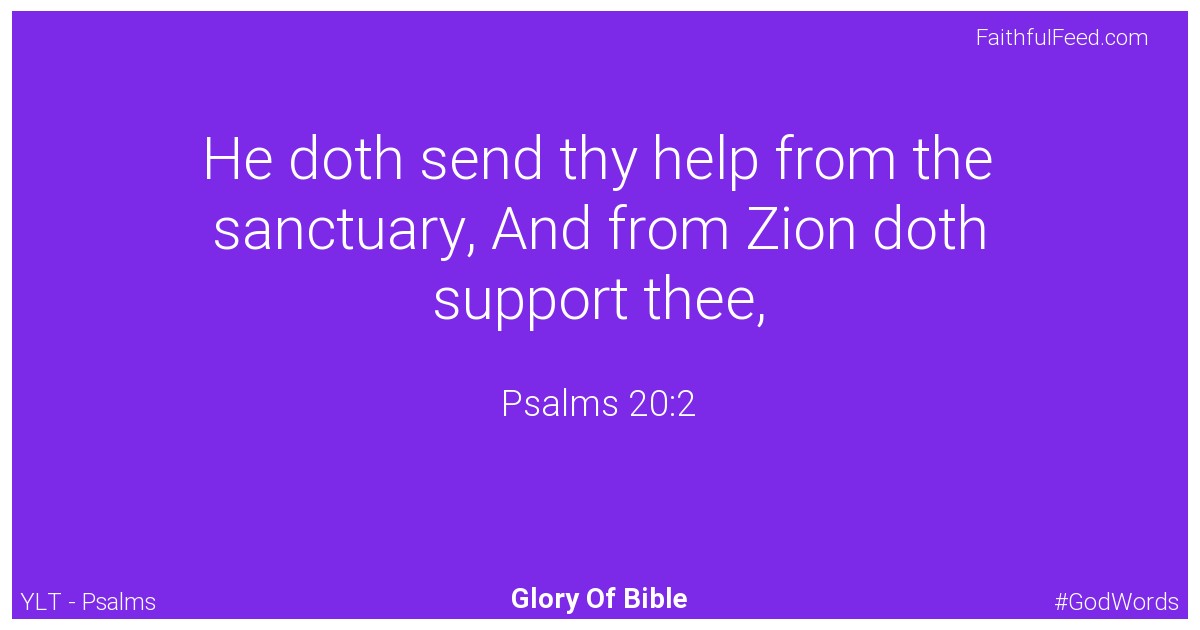 Psalms 20:2 - Ylt