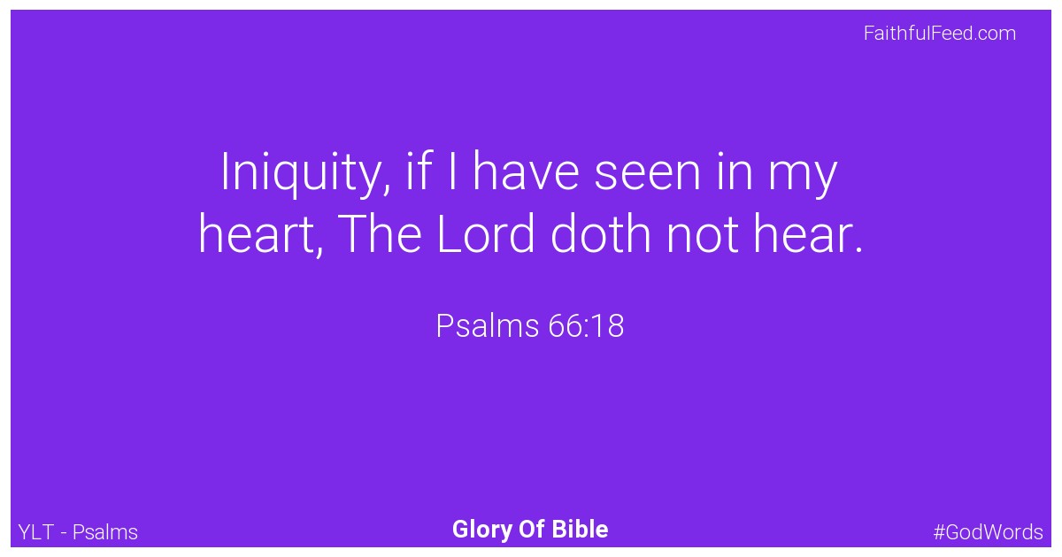 Psalms 66:18 - Ylt