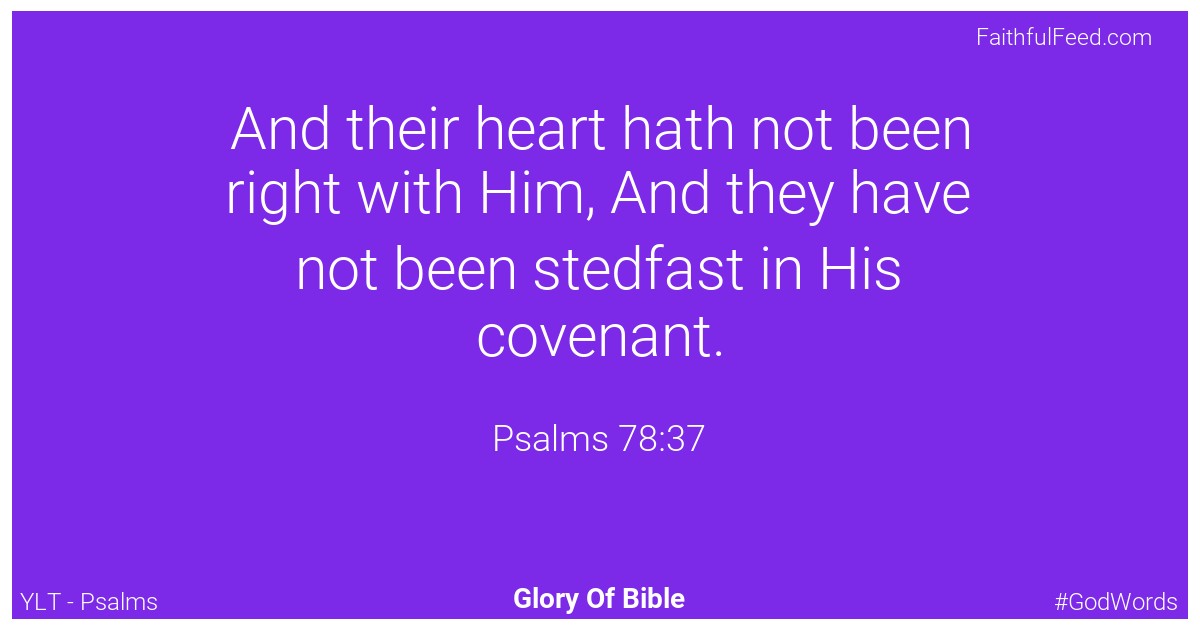 Psalms 78:37 - Ylt