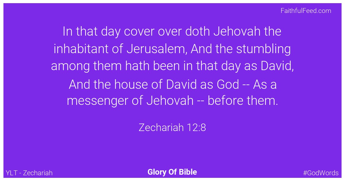 Zechariah 12:8 - Ylt