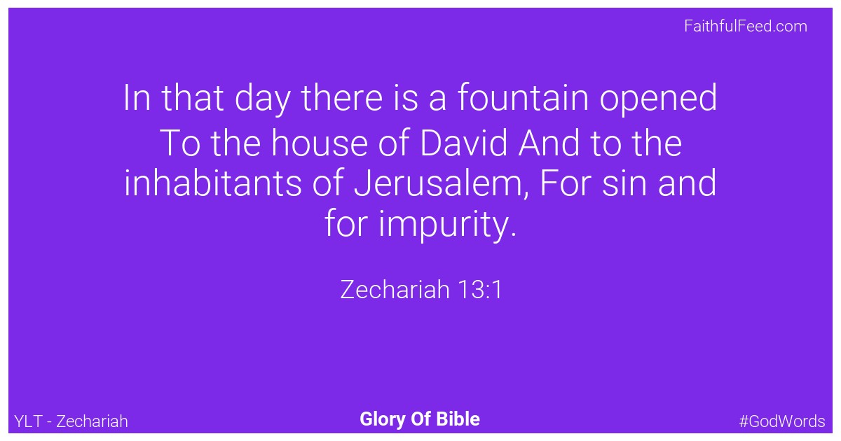 Zechariah 13:1 - Ylt
