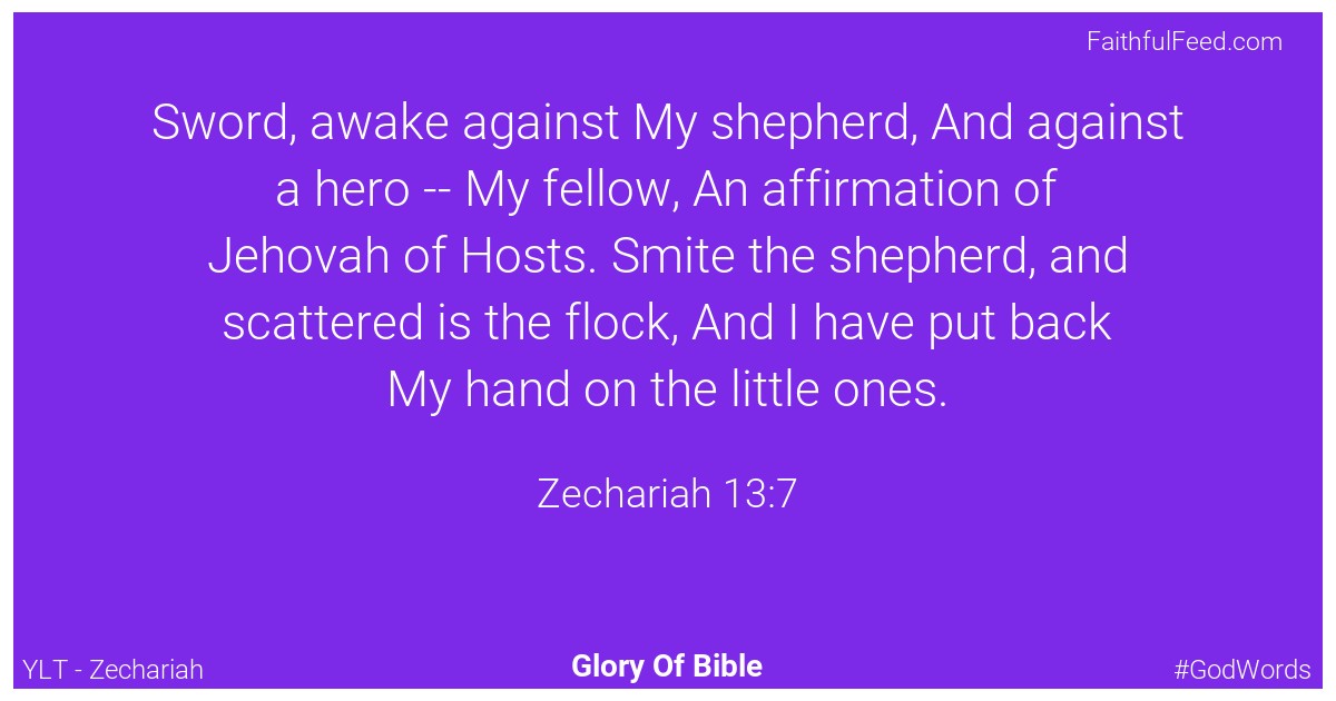 Zechariah 13:7 - Ylt