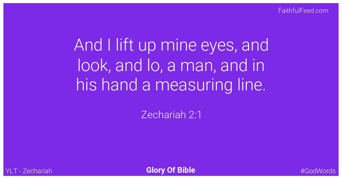 Zechariah 2:1 - Ylt