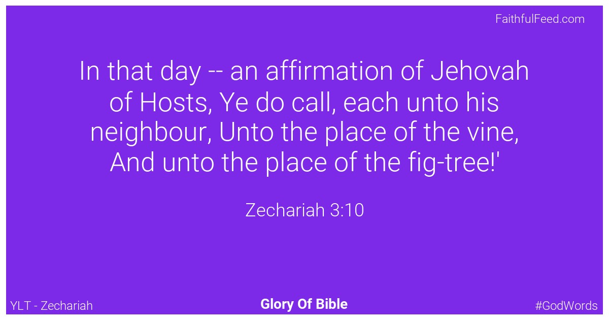 Zechariah 3:10 - Ylt